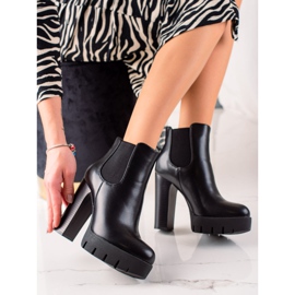 Camo Klasszikus magas sarkú csizma fekete 2