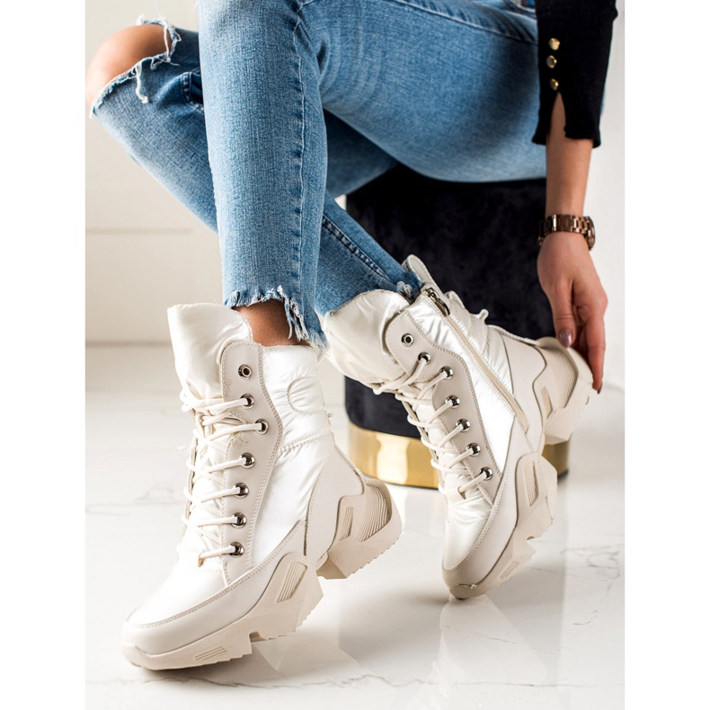 Seastar Meleg, divatos hócsizma bézs 2