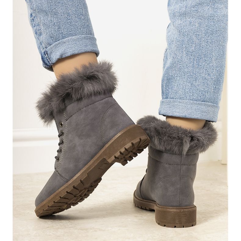 Szürke LeBatelier női hőszigetelt csizma 1