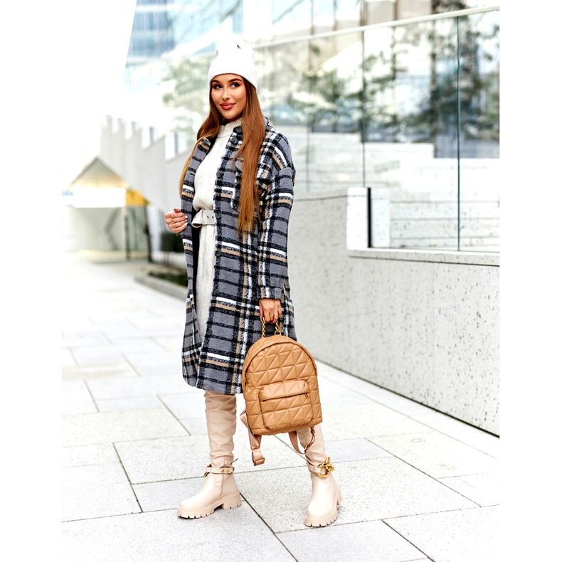 Magas csizma dekoratív bézs Masha elemmel 1