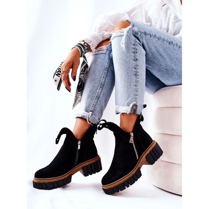 PA2 Fekete Cadence meleg csizma cipzárral 2