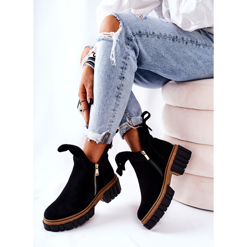 PA2 Fekete Cadence meleg csizma cipzárral 1