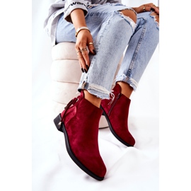Női csizma Suede Burgundy Numbero bordó piros 1 Női csizma Suede Burgundy Numbero bordó piros 1
