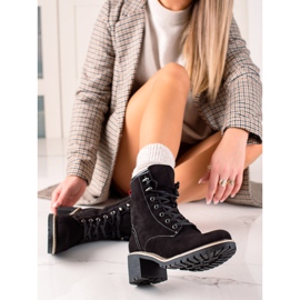 Goodin Kényelmes magas sarkú csizma fekete 2