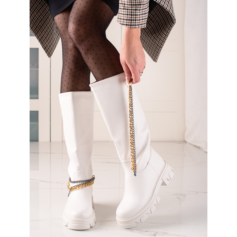 Seastar Divatláncos csizma fehér 1