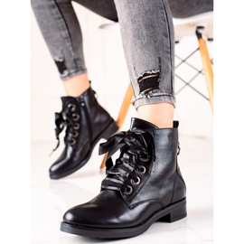 Evento Csizma dekoratív kötéssel fekete 2 Evento Csizma dekoratív kötéssel fekete 2