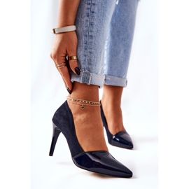 Bőr Monnari 0170-013 Navy Heels sötétkék 1