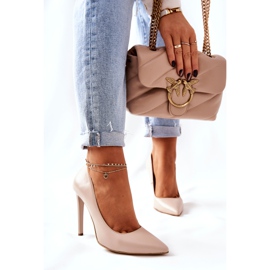 Klasszikus Monnari 0180-015 bézs magassarkú 1