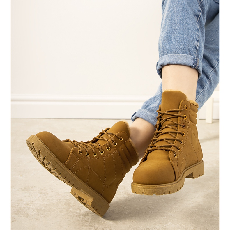 Női teve hőszigetelt Panicucci csizma barna 1