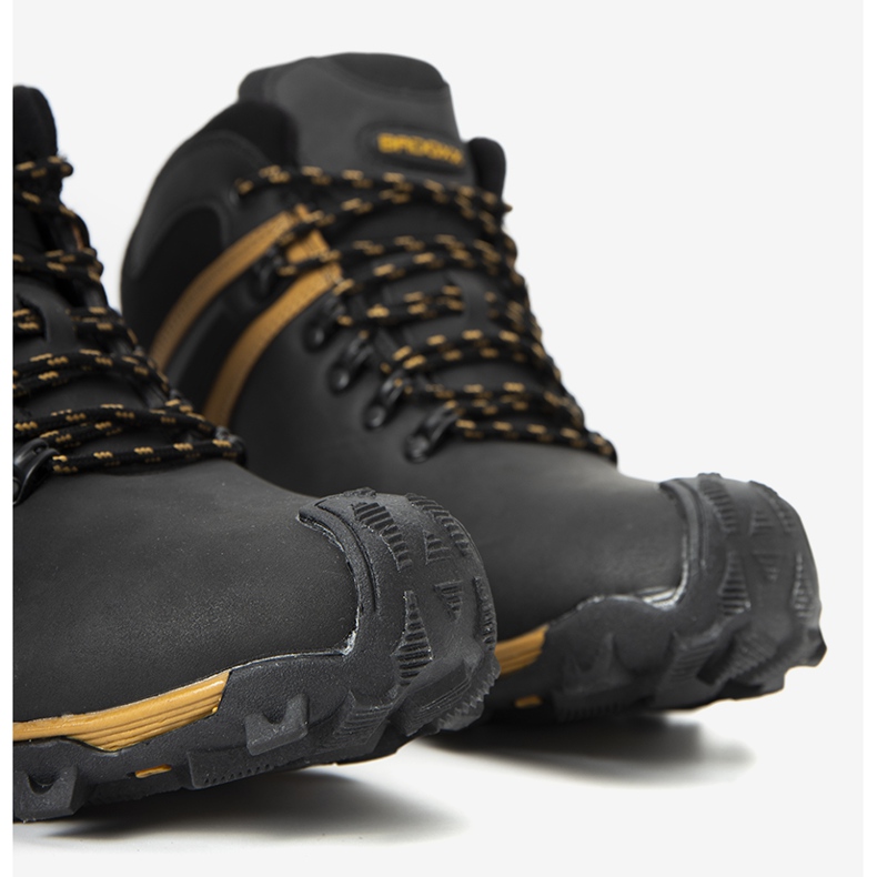 Black Barry férfi hőszigetelt sportcipő fekete sárga 1