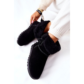 FS1 Mukluki Meleg hócsizma Fringes Black Sorella fekete 1