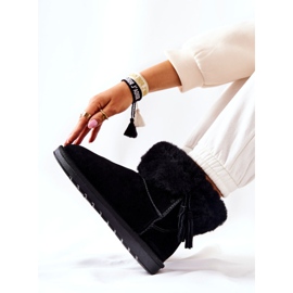 FS1 Mukluki Meleg hócsizma Fringes Black Sorella fekete 2 FS1 Mukluki Meleg hócsizma Fringes Black Sorella fekete 2