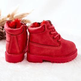 FR1 Gyermek meleg trappers csizma Red Dexter piros 1