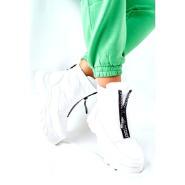 Vinceza Női Trappers Csizma Fehér Echowen fekete 2