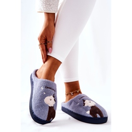 WJ1 Meleg rénszarvas papucs Blue Jilly barna kék 2