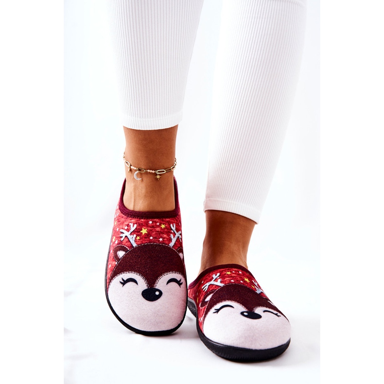 WJ1 Meleg rénszarvas papucs Red Taffy piros sokszínű 1 WJ1 Meleg rénszarvas papucs Red Taffy piros sokszínű 1