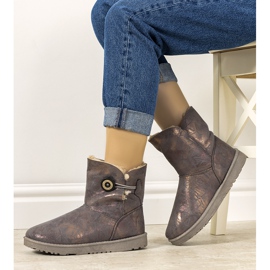 Női szürke és arany hócsizma a Kanga márkától aranysárga 1 Női szürke és arany hócsizma a Kanga márkától aranysárga 1