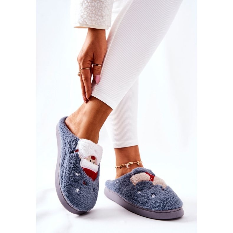 WJ1 Karácsonyi papucs Mikulás és szürke rénszarvas 2