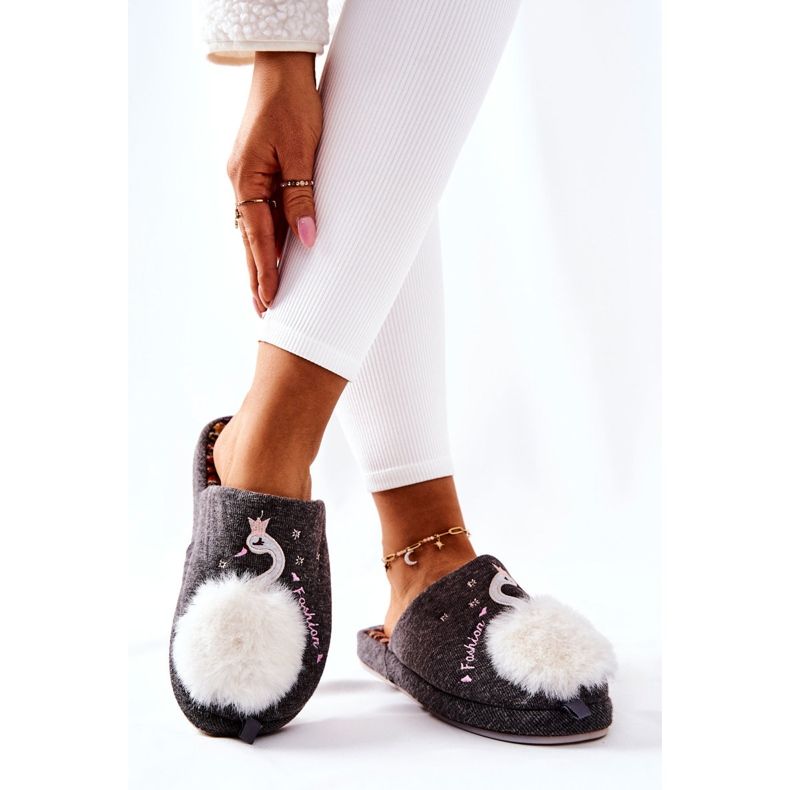 Meleg papucs Gray Rey hattyúja szürke 2
