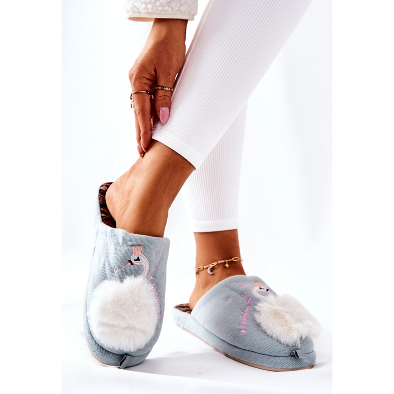 Meleg papucs Blue Rey hattyúja kék 1