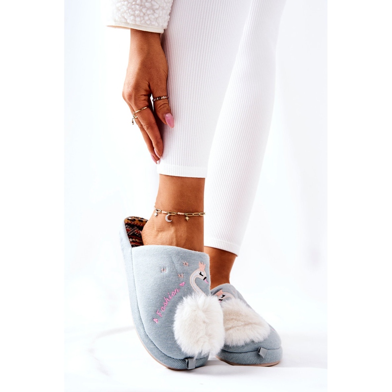 Meleg papucs Blue Rey hattyúja kék 2