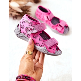 BEFADO S.A. Szandál Papucs Befado Tépőzáras Cats 242P103 Pink rózsaszín 1