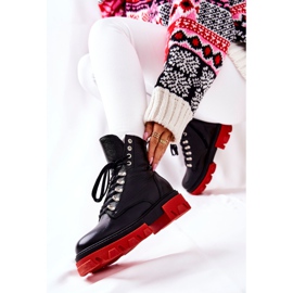 PF1 Meleg bőrcsizma Workers Black Kelley fekete 2