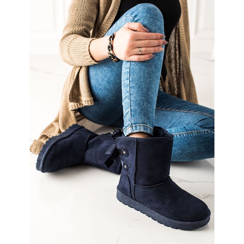 TRENDI Mukluki íjjal sötétkék 2