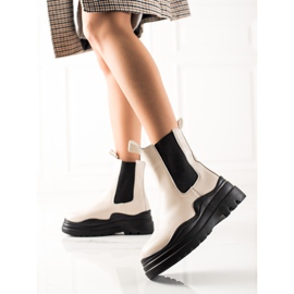 TRENDI Chelsea csizma a divat platformon bézs 1 TRENDI Chelsea csizma a divat platformon bézs 1