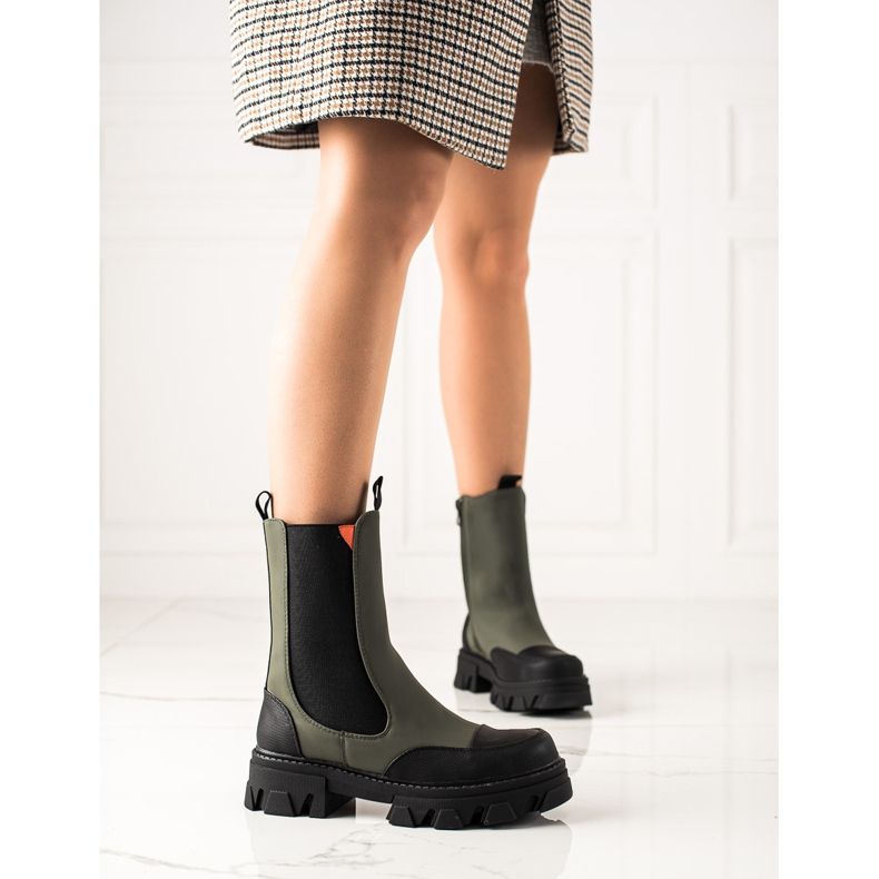 Seastar Workery Fashion csizma fekete khaki 1