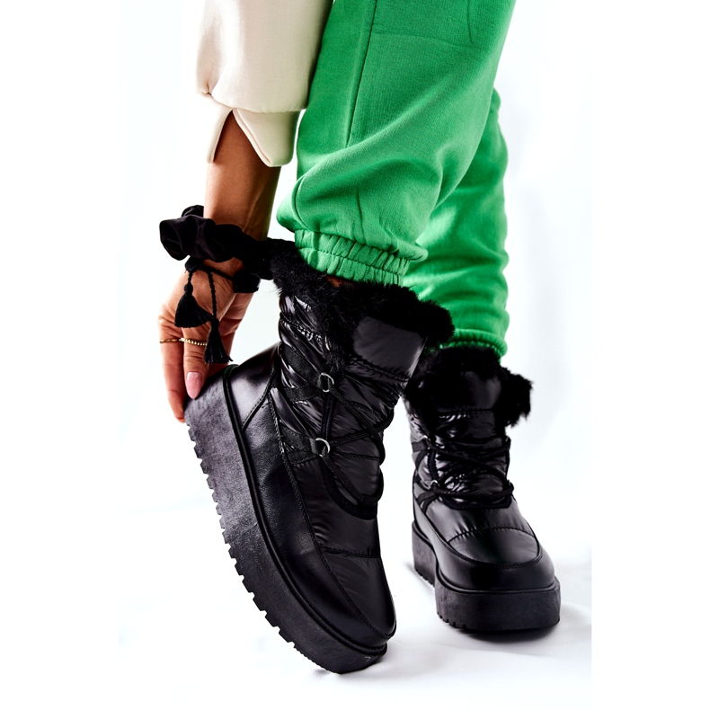 S.Barski Fekete Gordian női fekete meleg hócsizma 1