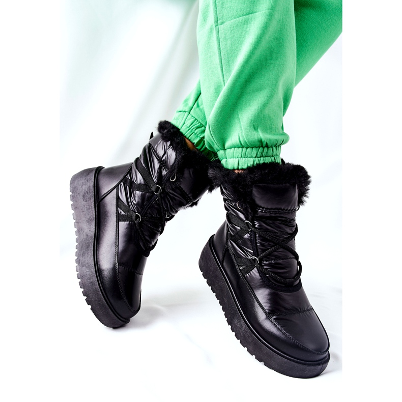 S.Barski Fekete Gordian női fekete meleg hócsizma 2