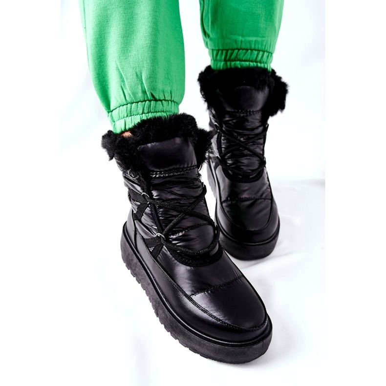 S.Barski Fekete Gordian női fekete meleg hócsizma 3