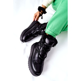 S.Barski Fekete Gordian női fekete meleg hócsizma 4