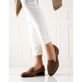 M.Daszyński Elegáns velúr cipók barna 2