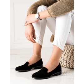 M.Daszyński Elegáns velúr cipók fekete 1