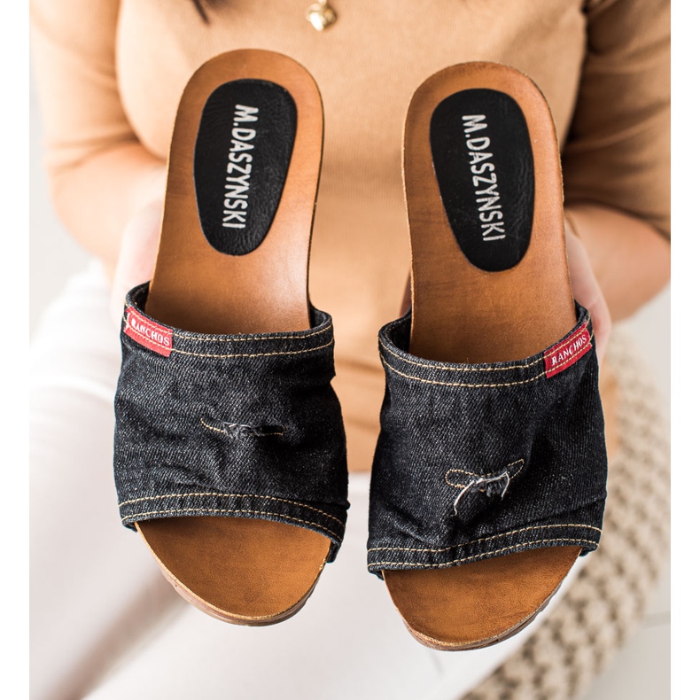 M.Daszyński Wedge szandál fekete 1 M.Daszyński Wedge szandál fekete 1