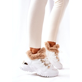 PM1 White Shiney szigetelt bőr sportcipő fehér 2