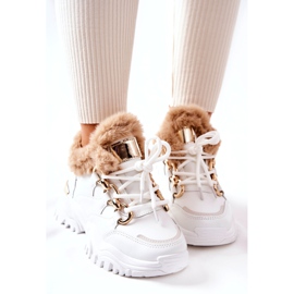 PM1 White Shiney szigetelt bőr sportcipő fehér 3