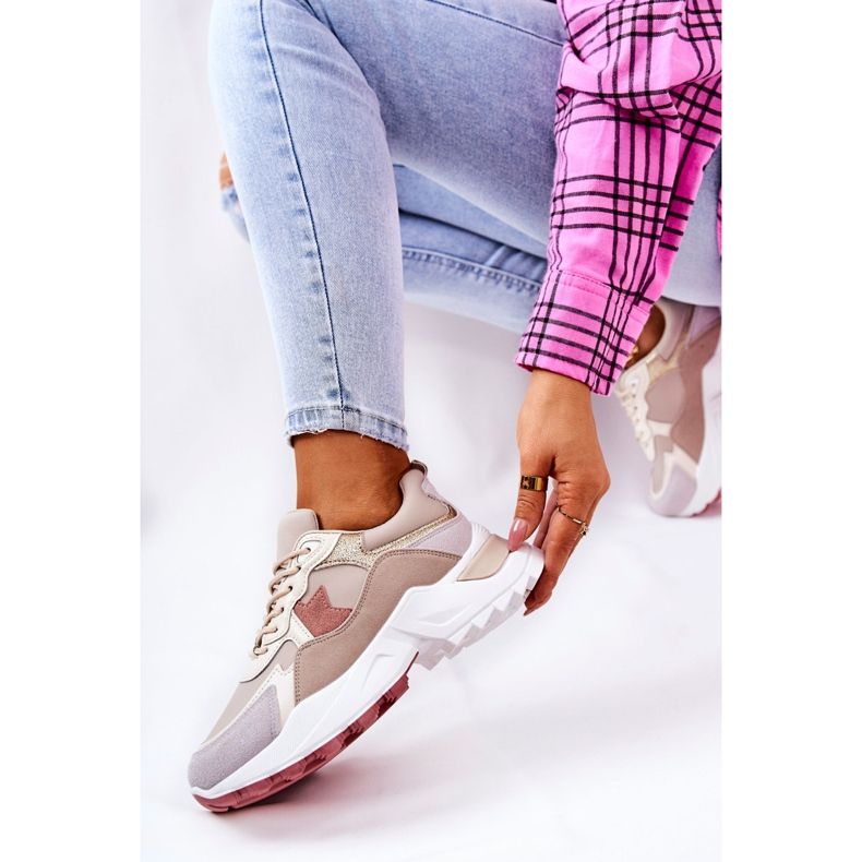 Sportcipők a bézs-rózsaszín Berenice Platformon 2