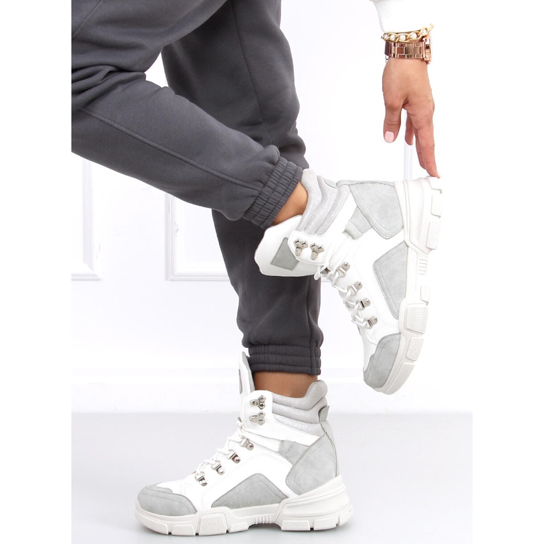 Brita LT.GREY magasszárú tornacipő fehér szürke 1