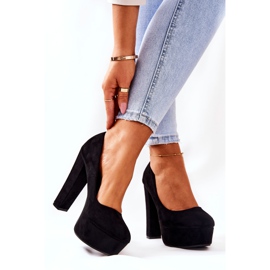 WS1 Velúr Pumpák A Fekete Bemiso Platformon 2