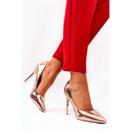 Snake Pattern Pins Rose Gold Tissoria aranysárga 1