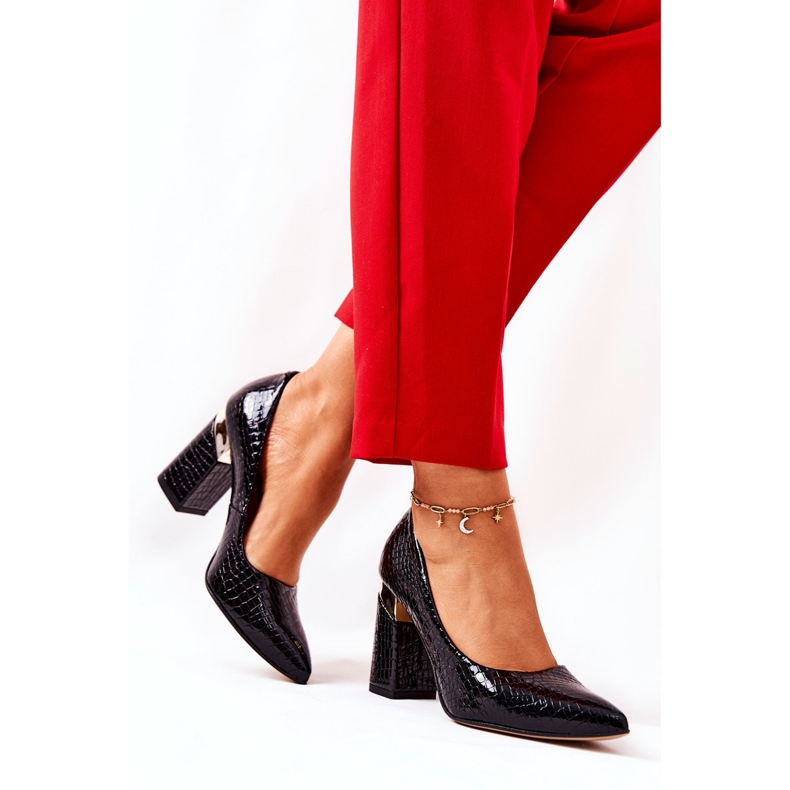 Lewski Shoes Bőr szivattyúk Lewski Snake 3117 fekete 2