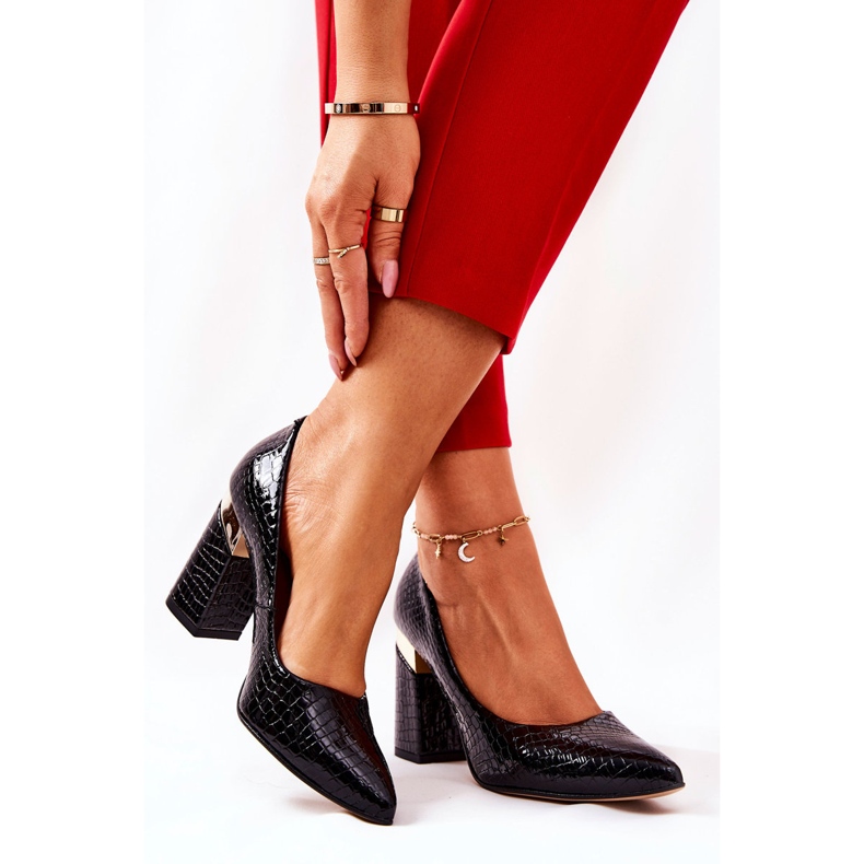 Lewski Shoes Bőr szivattyúk Lewski Snake 3117 fekete 1