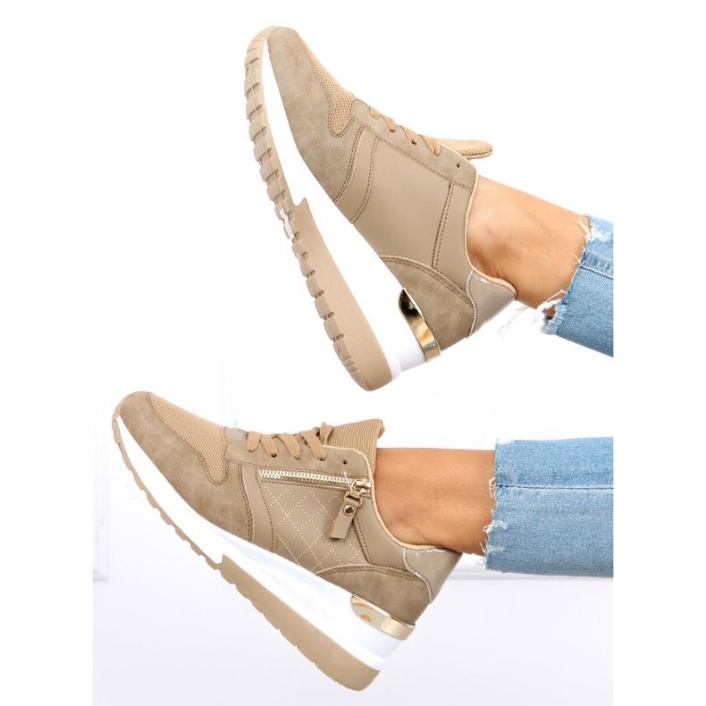 Wedge tornacipő Karita Khaki bézs 1