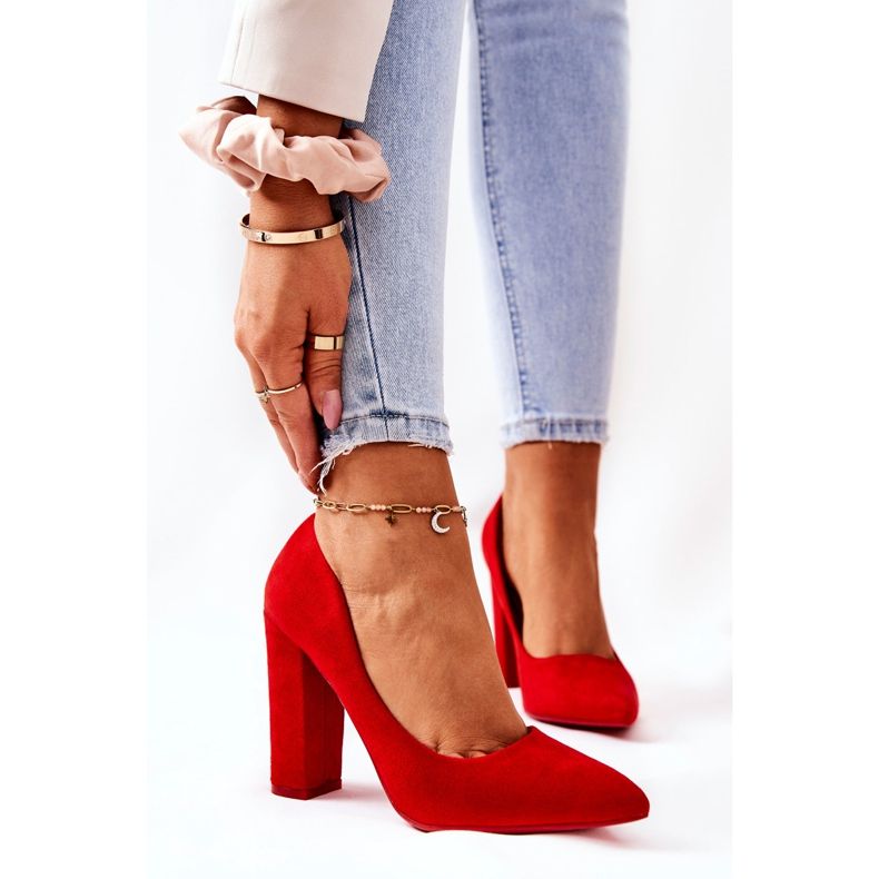 WS1 Velúr Pumpák Egy Piros Valoris Bar 1