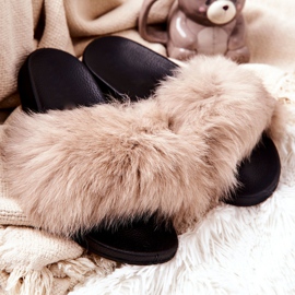 PG2 Természetes szőrme Papucs Bézs Naturimo 2