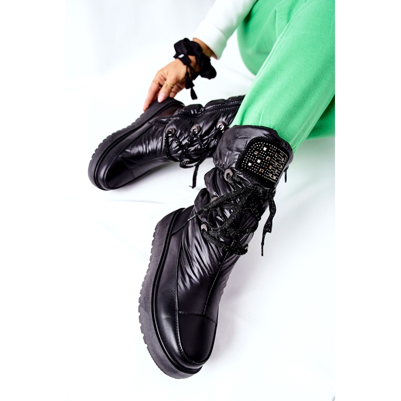 S.Barski Női fekete meleg hócsizma Chardonnay 1