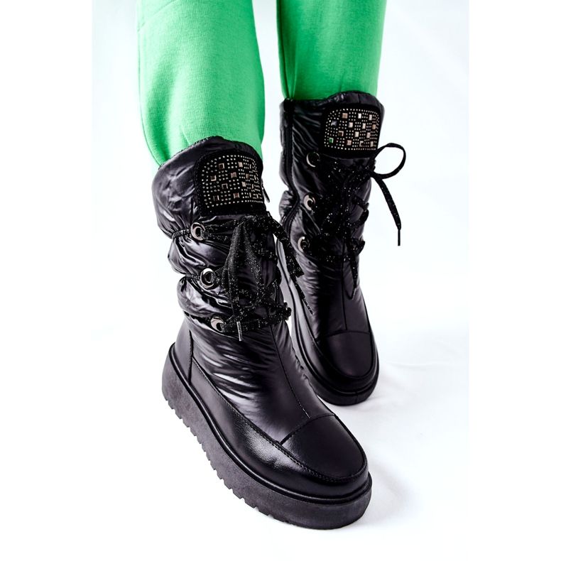 S.Barski Női fekete meleg hócsizma Chardonnay 3